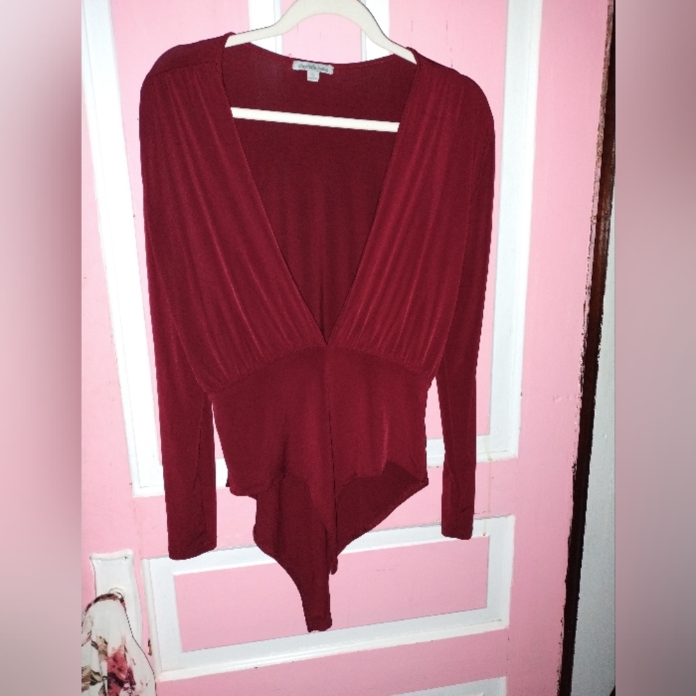 ~Finsl⭐-Charlotte Russe burgundy bodysuit